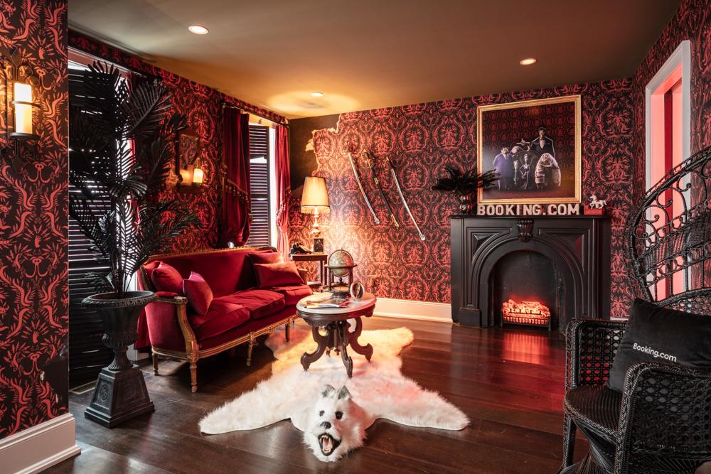 Addams Family Living Room Interior In Color