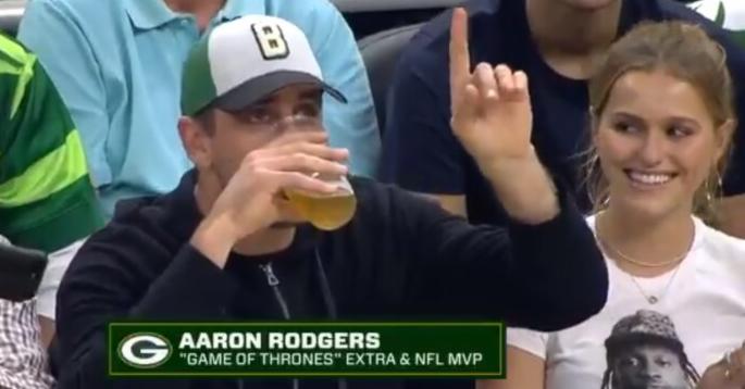 Aaron Rodgers Beer Chug Promo