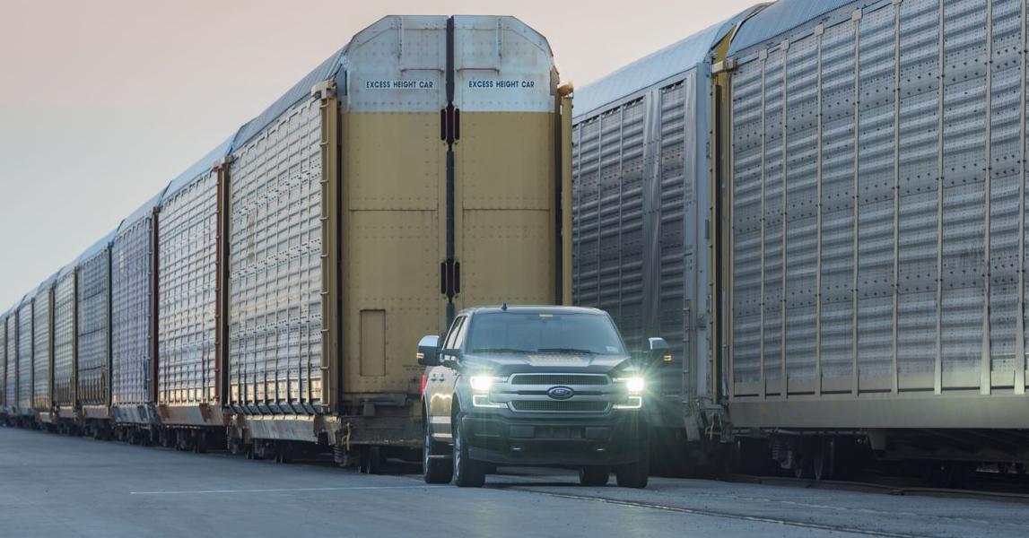 All-Electric Ford F-150 Train Promo