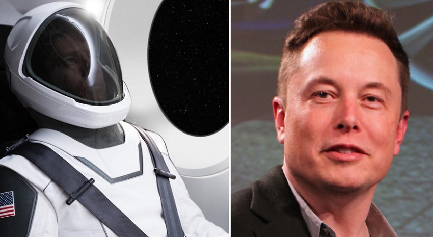 SpaceX astronaut suit and elon Musk