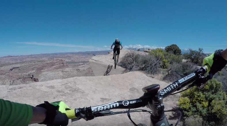 Cliff cyclist Utah