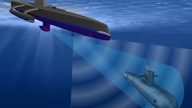 Artist's concept of DARPA's ACTUV sub hunter