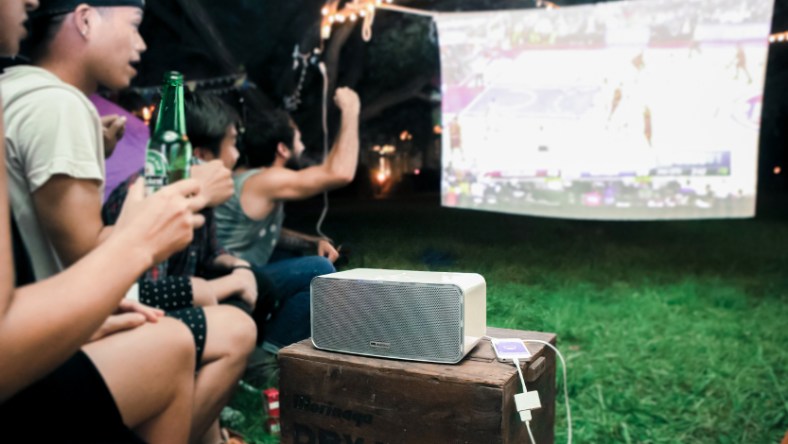 Flicks portable boombox projector