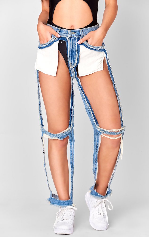 A Denim Brand Is Charging $168 for These 'Extreme Cut Out' Jeans