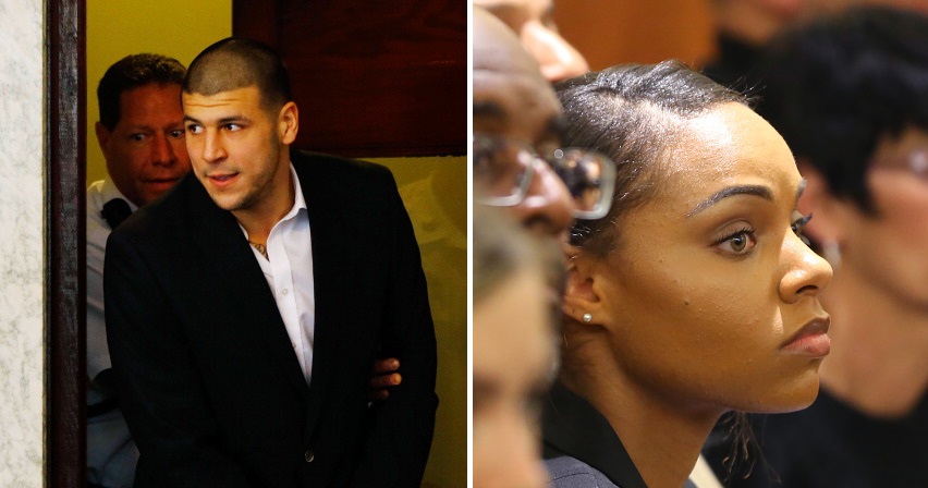 Aaron Hernandez and Shayanna Jenkins-Hernandez