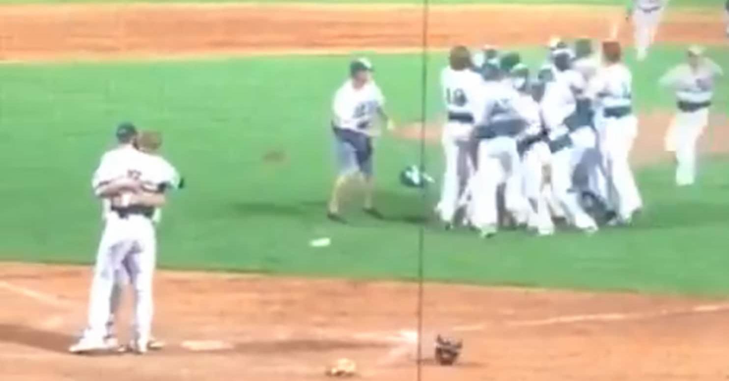 High School Baseball Hug