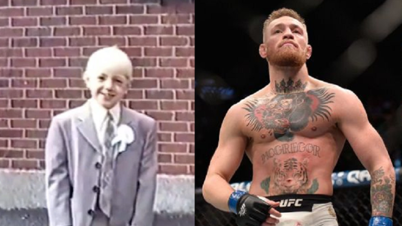 Kid Conor McGregor and adult McGregor