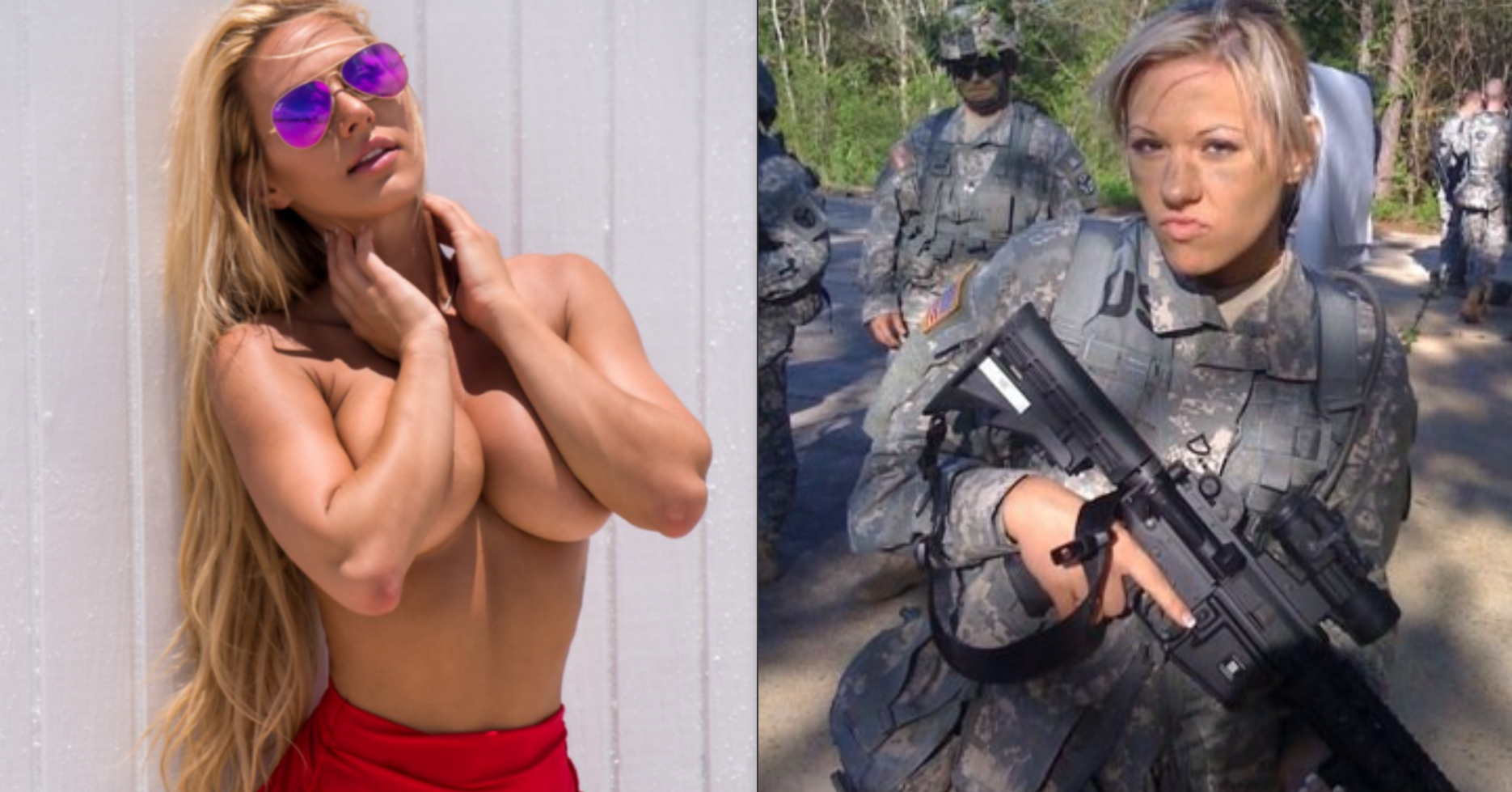 Kindly Myers Is 'Locked And Loaded' In Camo Bra And Tactical Gear