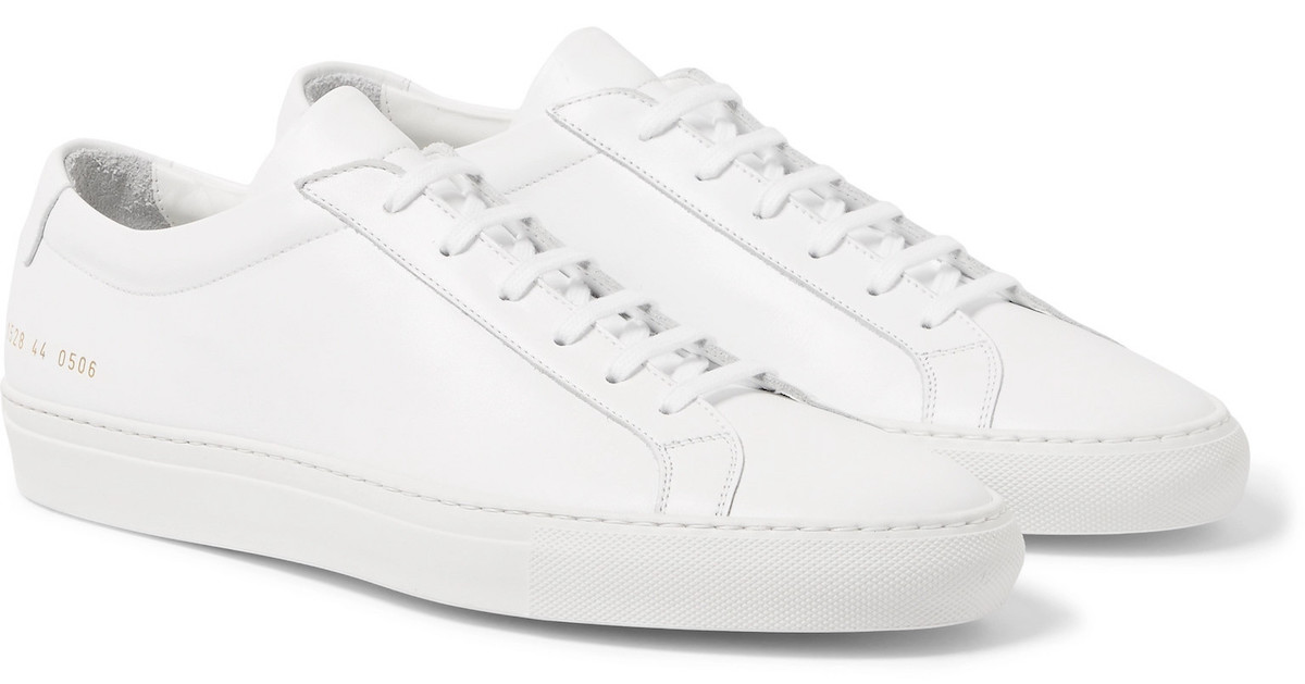 luxury white leather sneakers