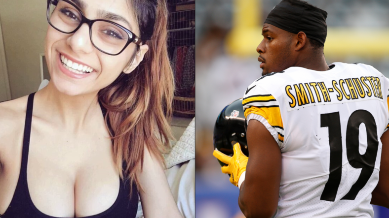 Nfl Star Juju Smith Schuster Totally Roasted Mia Khalifa For Flirting With Him On Twitter Maxim