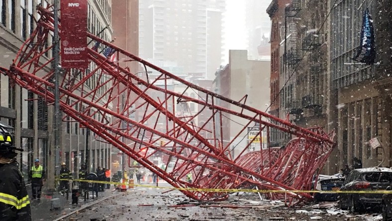 NYC Crane collapse AP