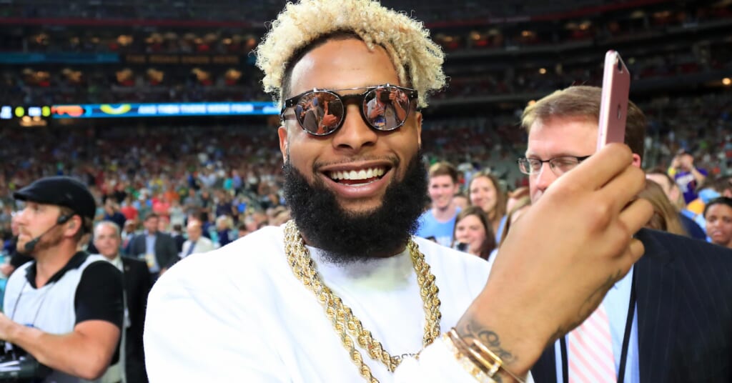 Odell Beckham Jr Drives A Browns Themed Rolls Royce With A Motorized Hood Ornament Of Himself