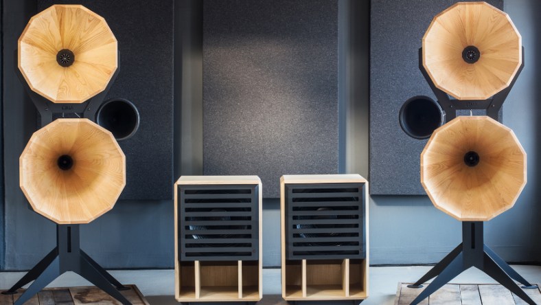 The iconically conical Imperia loudspeaker system