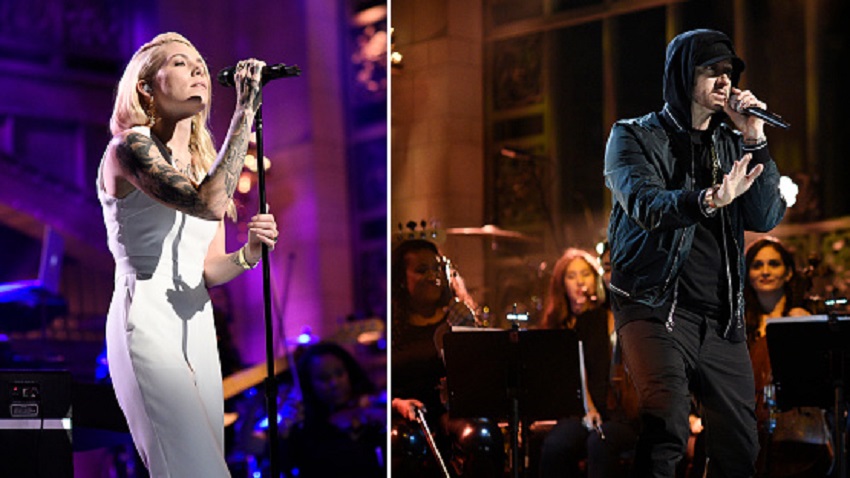 Skylar Grey and Eminem on SNL