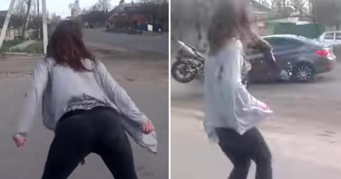 This Ukrainian Girl Twerking In The Street Caused A Major Car Crash Maxim 