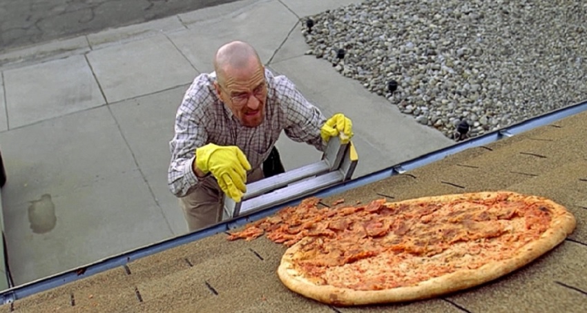 Walter White and a pizza