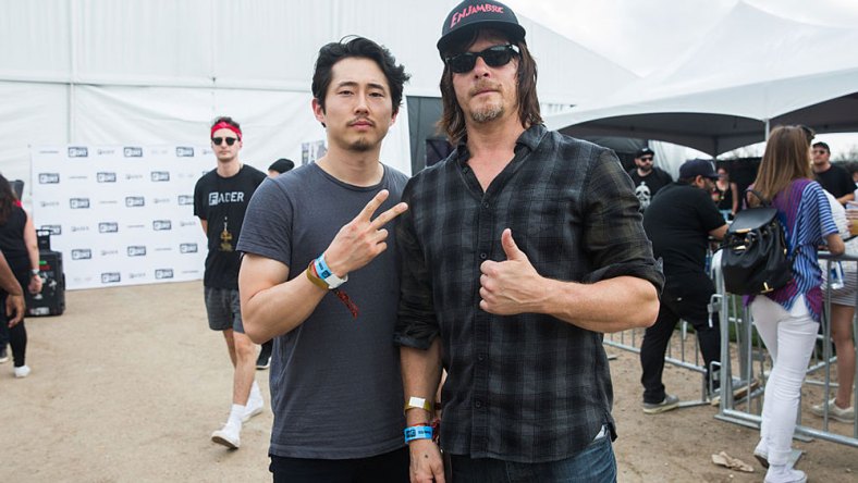 Steven Yeun Norman reedus walking dead getty