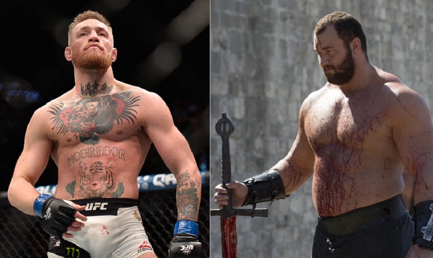 Conor McGregor and The Mountain from GoT