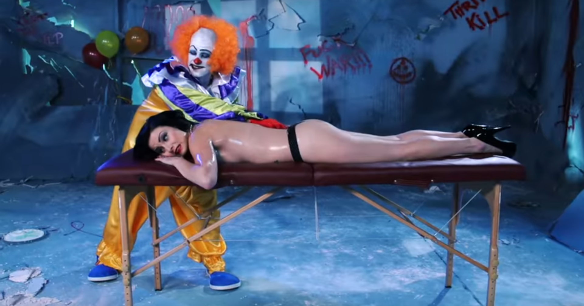 Scary Clown Porn - Watch This Hilarious SFW Trailer for a Clown-Themed Porn Movie - Maxim