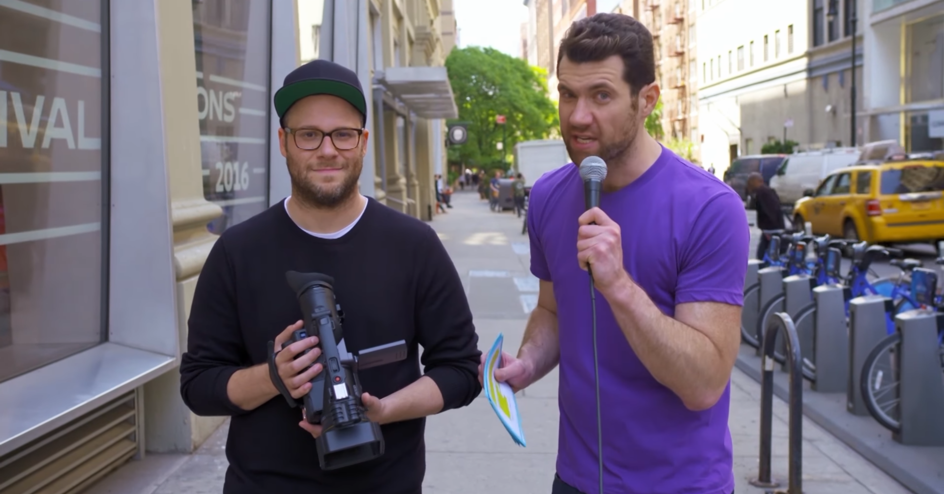 Watch Billy Eichner Convince New Yorkers That Seth Rogen Is Dead Maxim 9843