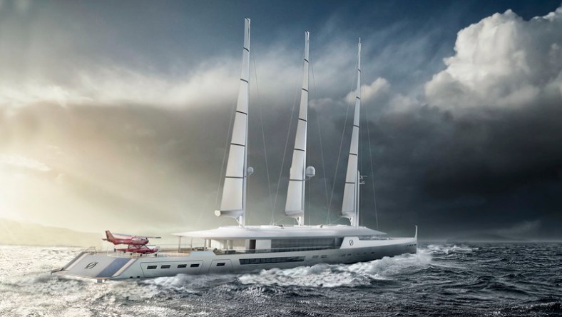 Project Norse is a sail-assisted hybrid-powered explorer yacht (Photo: Oliver Stacey Design & BMT Nigel Gee)