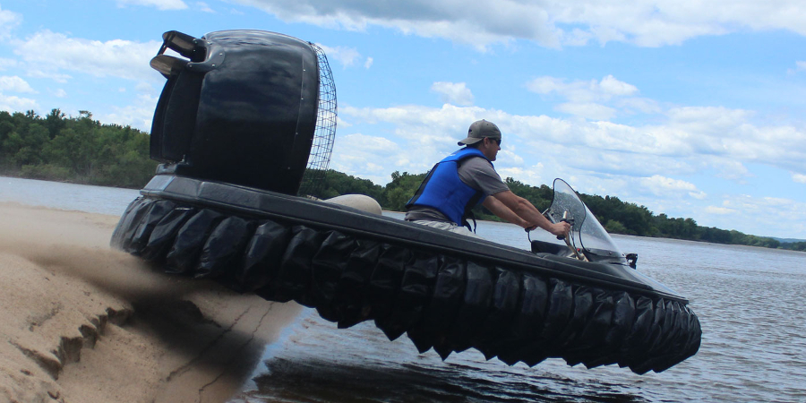 The Renegade hovercraft goes wherever you want (Photo: Universal Hovercraft of America)