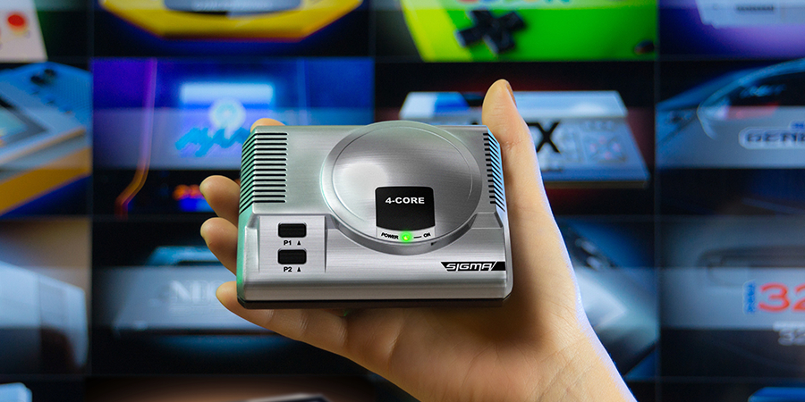 The RetroEngine Sigma mini console plays 28 classic systems' video games