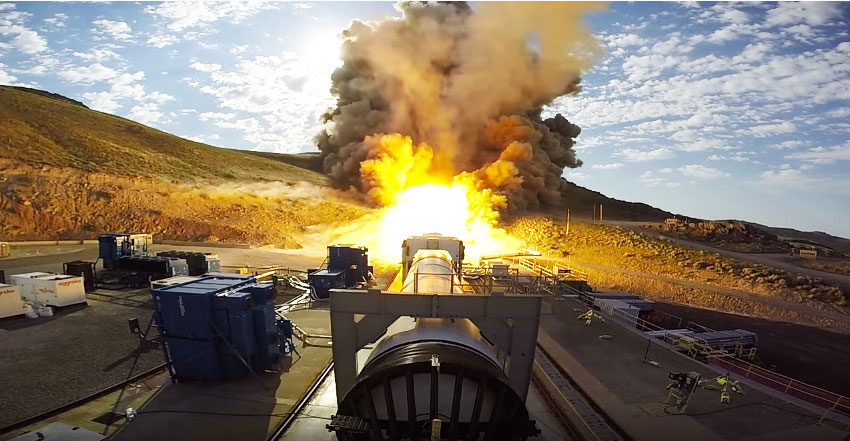 Rocket Booster in action. (Image: NASA)