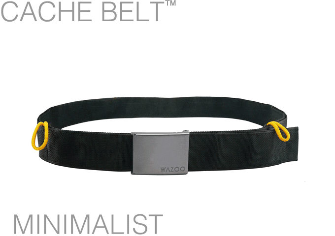 Wazoo Cache Belt | EDC Survival Belts with Hidden Pocket Large (54 Inches) / Coyote